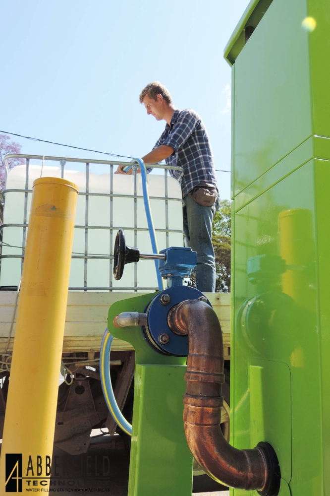 Abberfield Water Filling Station -WD3000N with potable water, plumbing outlets 75mm and 25mm, with snoopy&amp;nbsp;- Acid Green colour