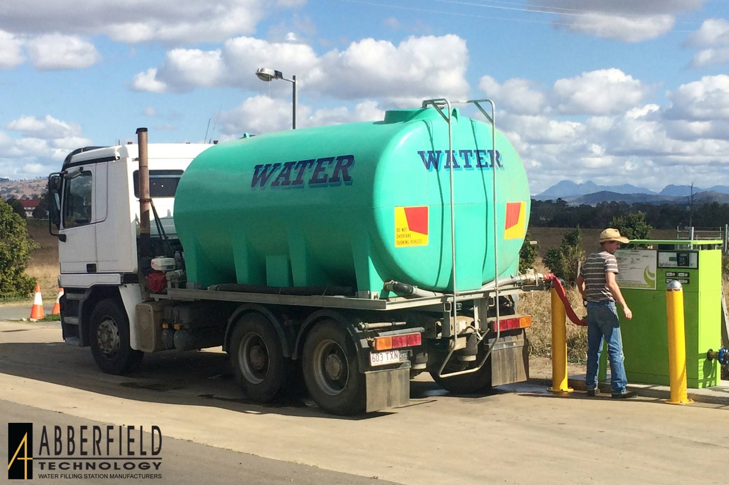 Abberfield Water Filling Station -WD3000N with potable water, use by Commercial Water Carter&amp;nbsp;- Acid Green colour