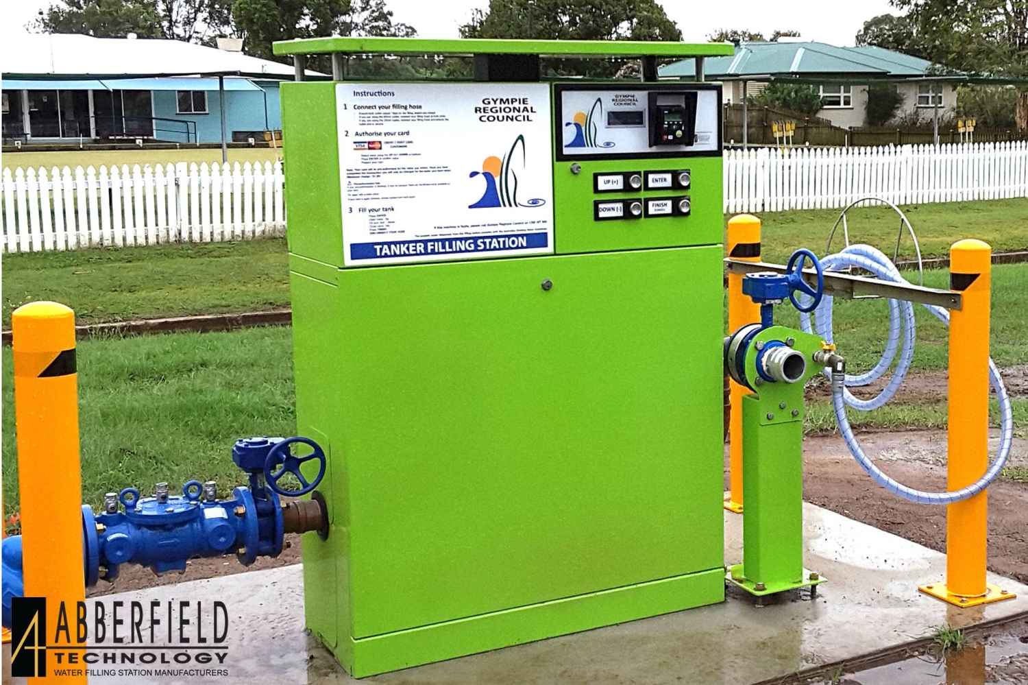 Abberfield Water Filling Station -WD3000N with potable water, plumbing outlets 80mm and 25mm, with snoopy&amp;nbsp;- Acid Green colour