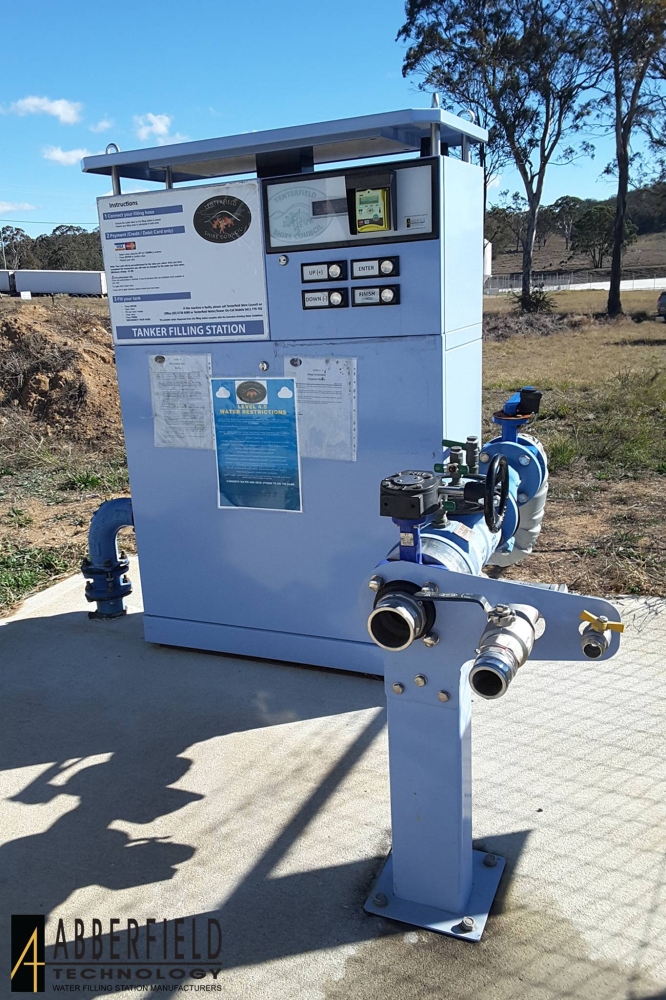 Abberfield Water Filling Station -WD3000N with potable water, plumbing outlets 80mm, 50mm and 25mm, with snoopy&amp;nbsp;- Blue Weave colour