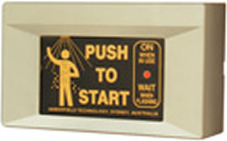 PBC60 Abberfield Push Button Timer - angled to left