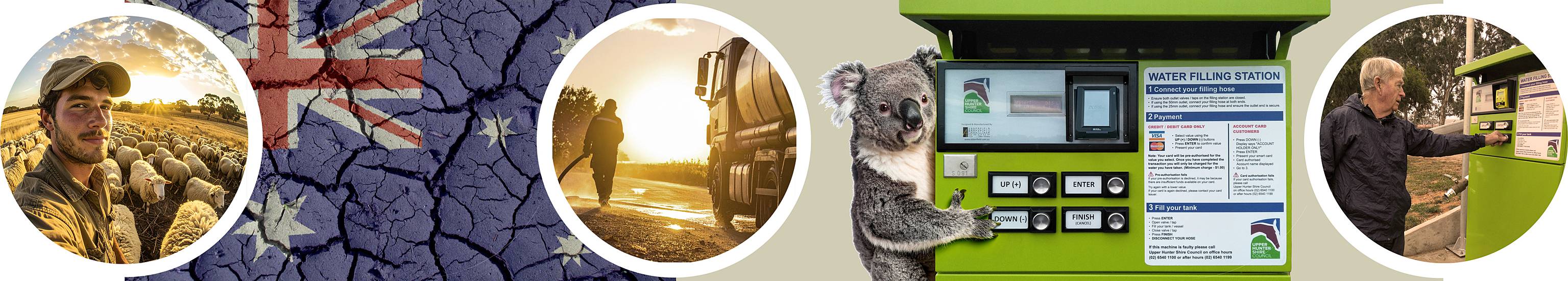 Australian-made Abberfield water filling station installed across regional and urban Australia, providing secure bulk water access for farmers, businesses, and local communities, with modular infrastructure supporting community needs and local manufacturing.